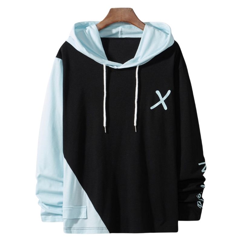 Close-up view of hoodie fabric texture and cuff stitching