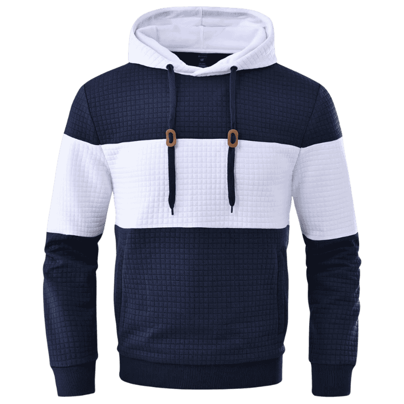 Front view of lightweight cotton hoodie pullover in soft texture