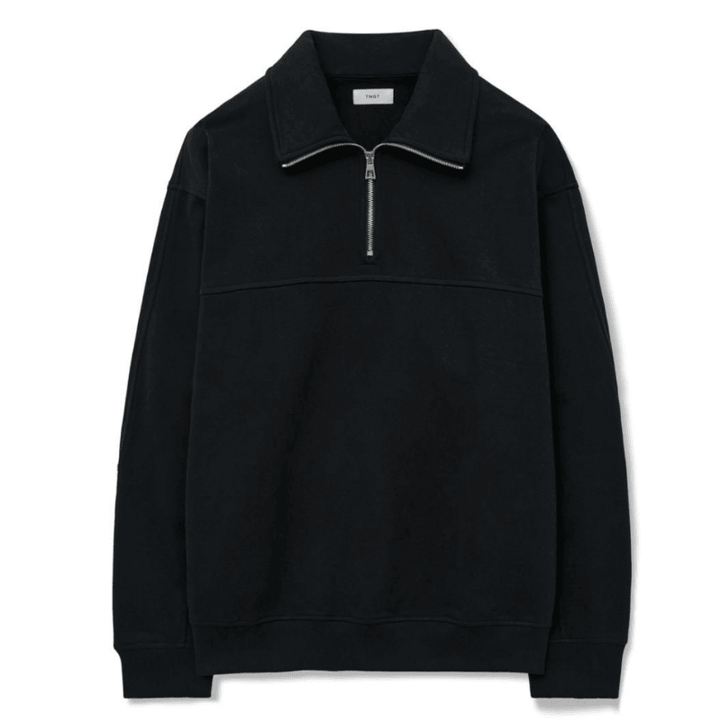 Womens zip up sweatshirt sample displaying custom embroidery