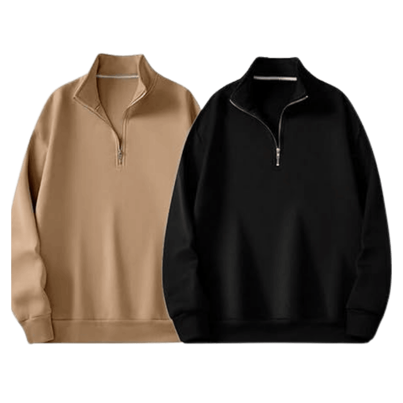 Zip-up sweatshirt in mid-weight fleece with front zipper